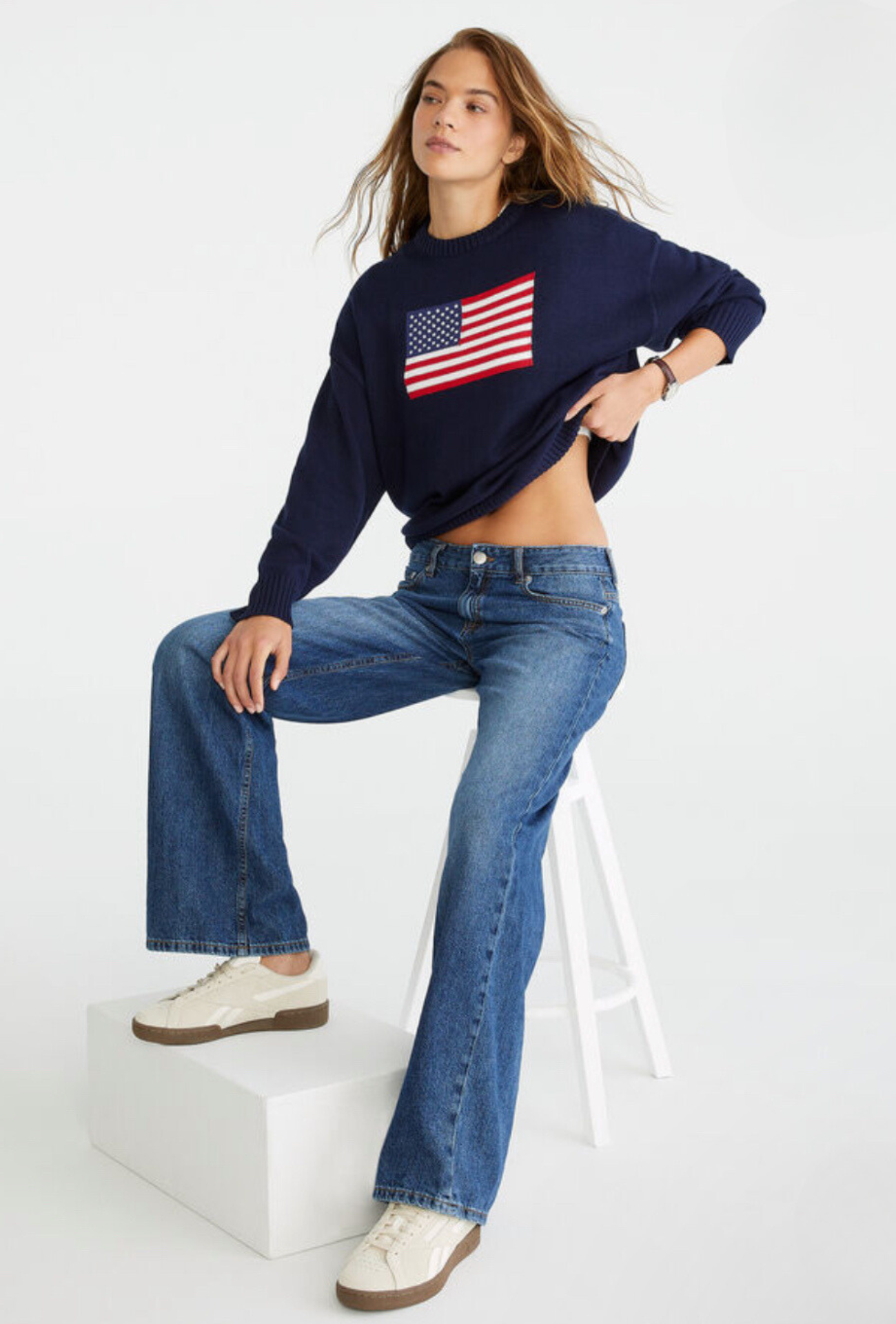 Cozy American Flag Sweater