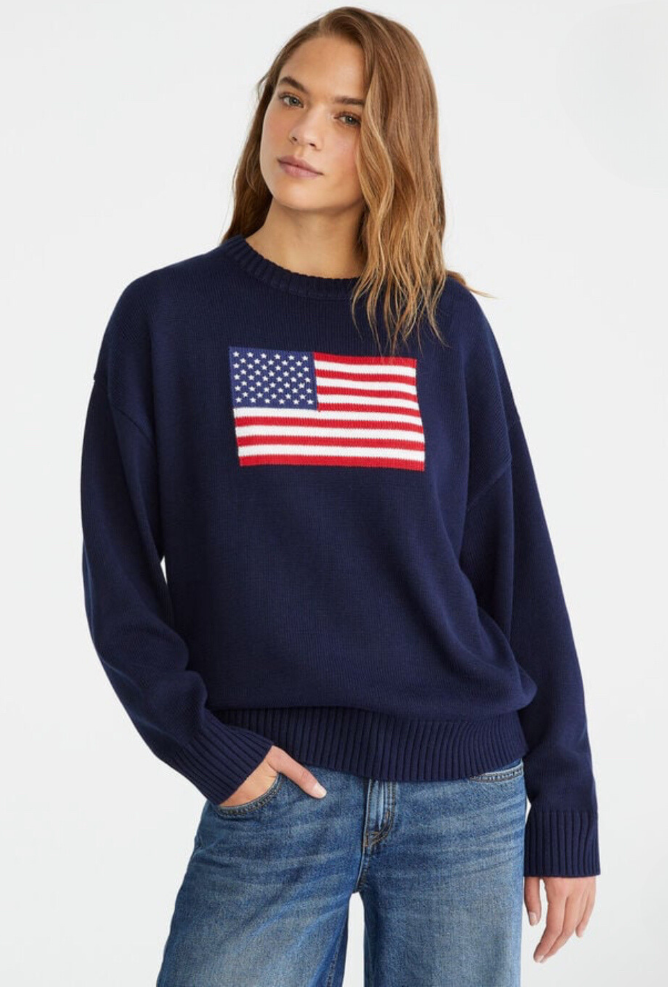 Cozy American Flag Sweater