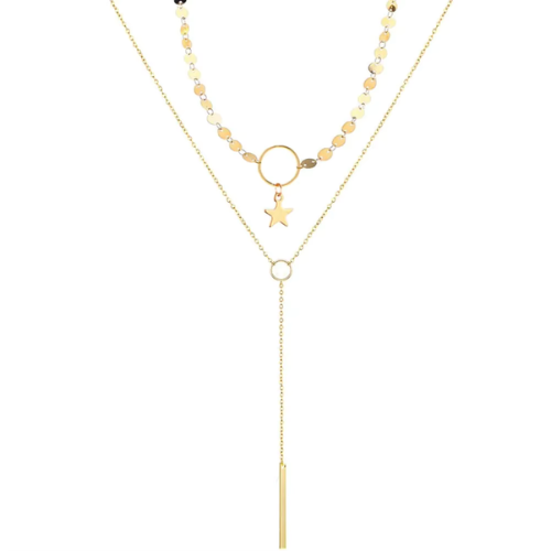 Star Goddess Duo Layering Choker Necklace