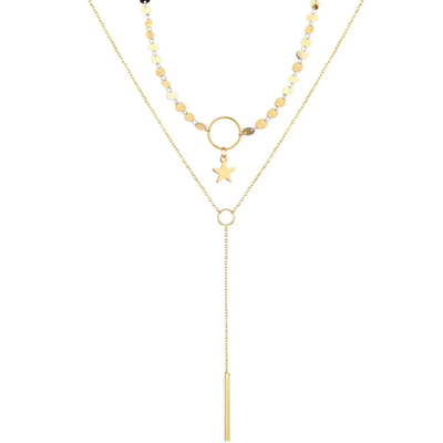 Star Goddess Duo Layering Choker Necklace