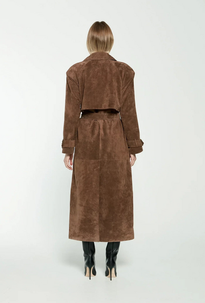 Suzan-Suede Trench Coat