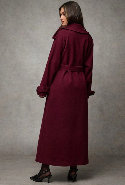 Burgundy Trench Coat