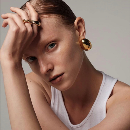 Golden Grace: Bold Earrings