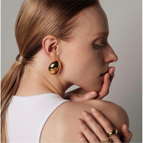 Golden Grace: Bold Earrings