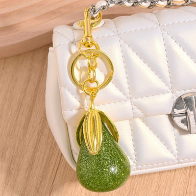 Green Pear Bag Charm