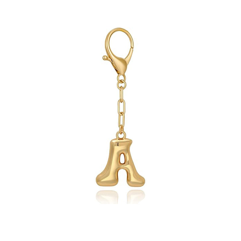 Bubble Letter Bag Charm