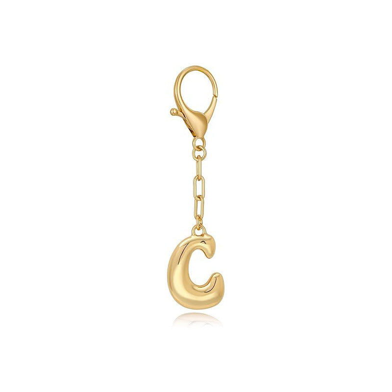 Bubble Letter Bag Charm