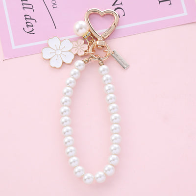 Pearl & Flower Bag Charm