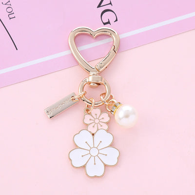Pearl & Flower Bag Charm