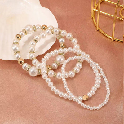 Pearl 4-Piece Set Bracelet