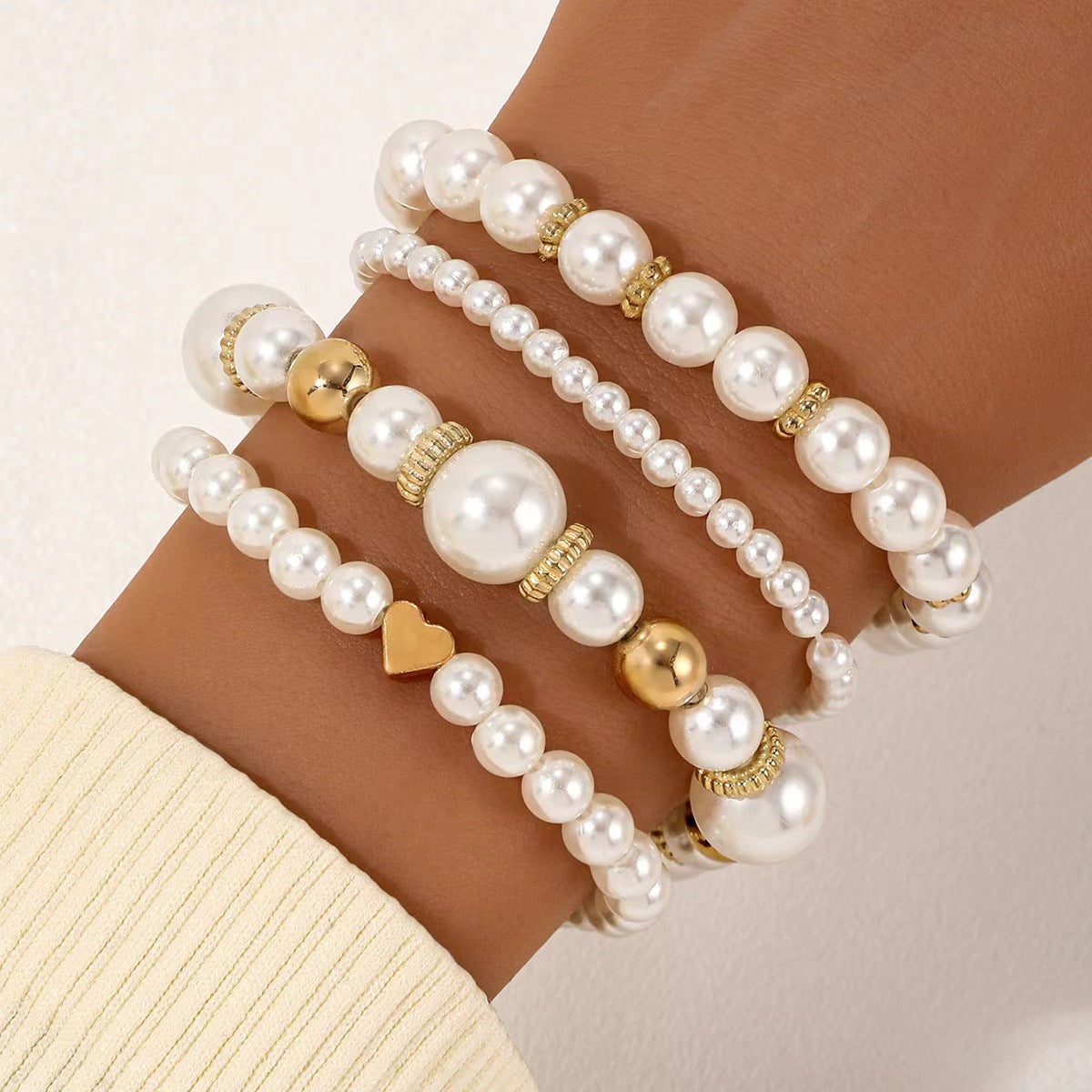 Pearl 4-Piece Set Bracelet