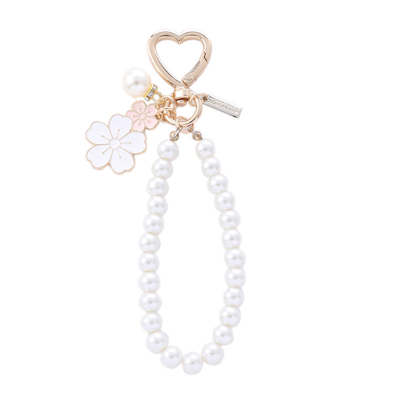 Pearl & Flower Bag Charm