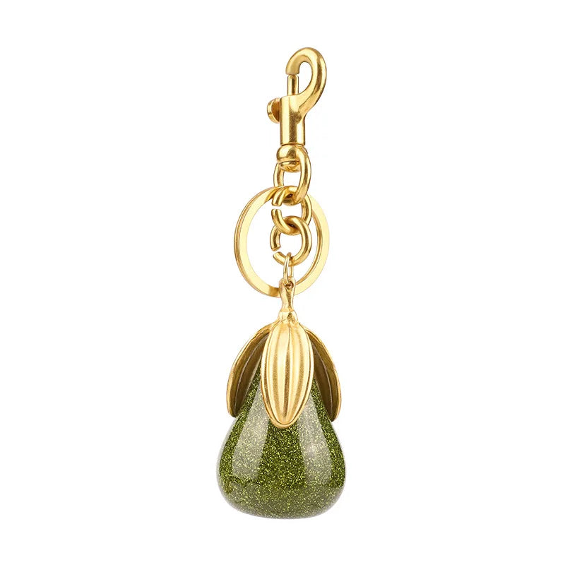 Green Pear Bag Charm